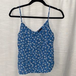 Floral Blue and White Cotton On Tank Top